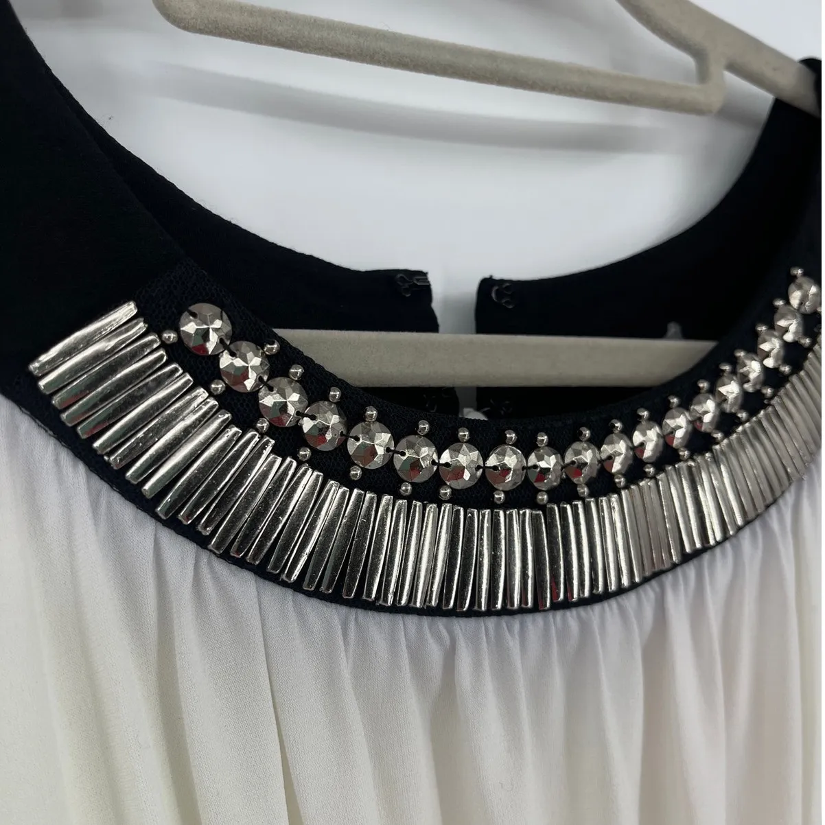 AA Studio AA Beaded Neckline Cocktail Dress Sz 8 Old Hollywood Glam Retro New Black - Image 4