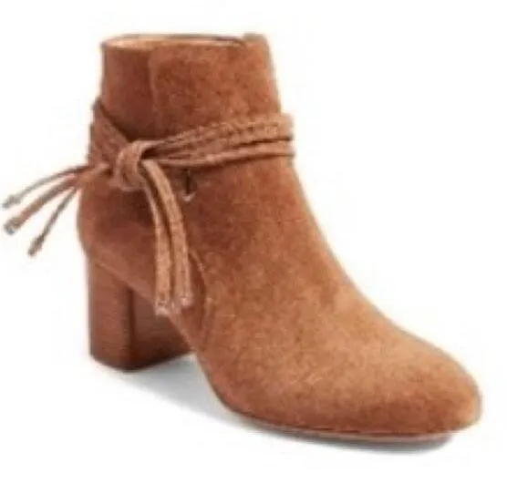 Rag & Bone Dalia II Tie Strap Tan Suede Bootie, EUC, Size 9.5x MSRP $595 - Image 2