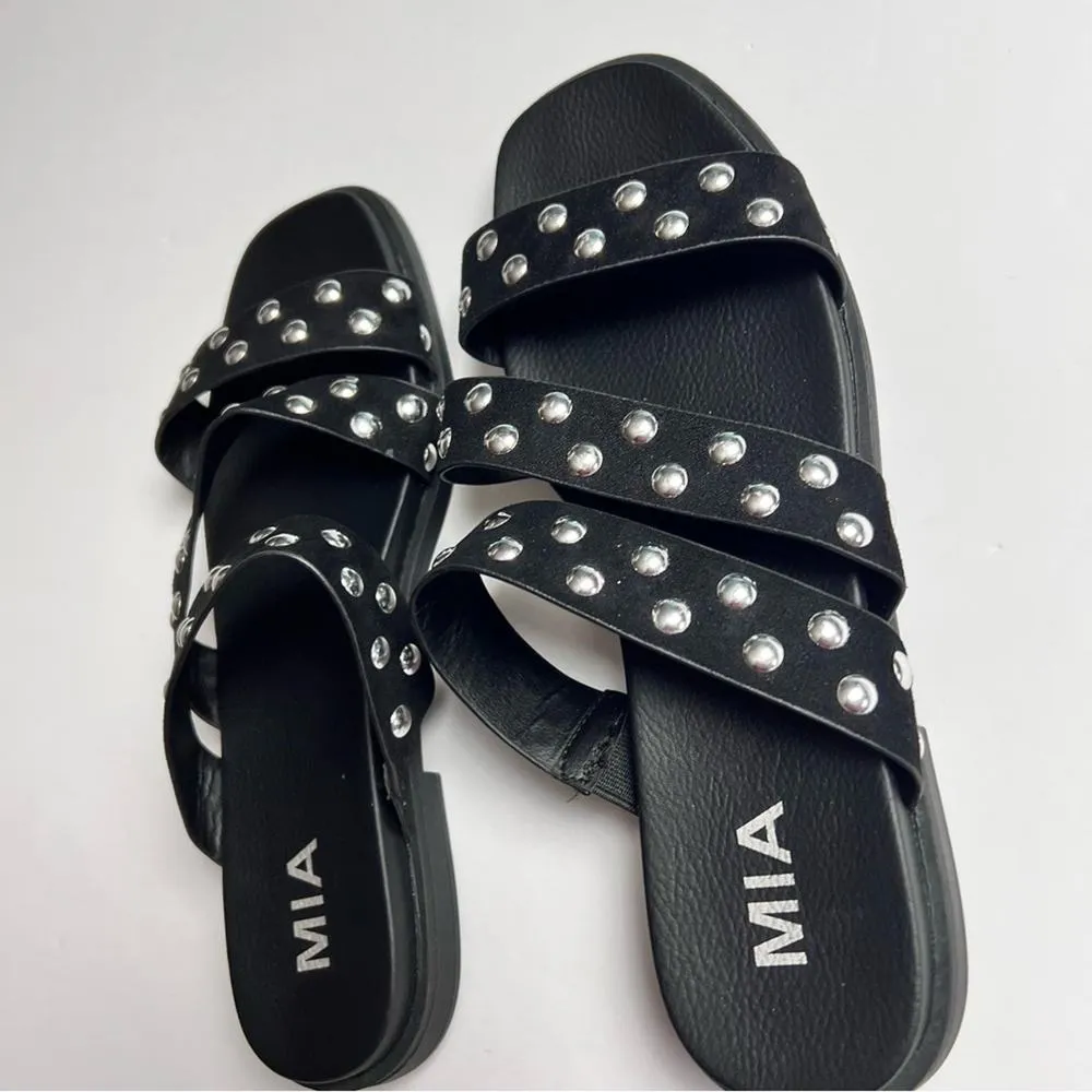 MIA Women's Black Embellished Silver Studs  Kolete Sz 6.5 - Image 8