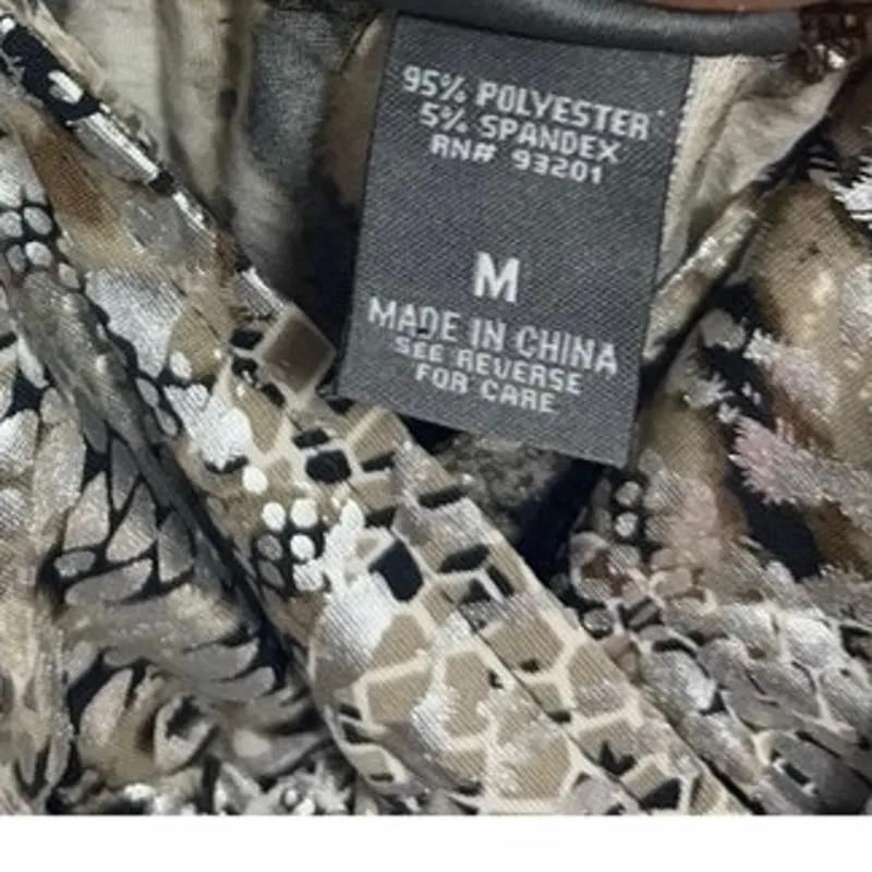 Dots Metallic Snake Print Maxi Dress Size Medium Silver - Image 7