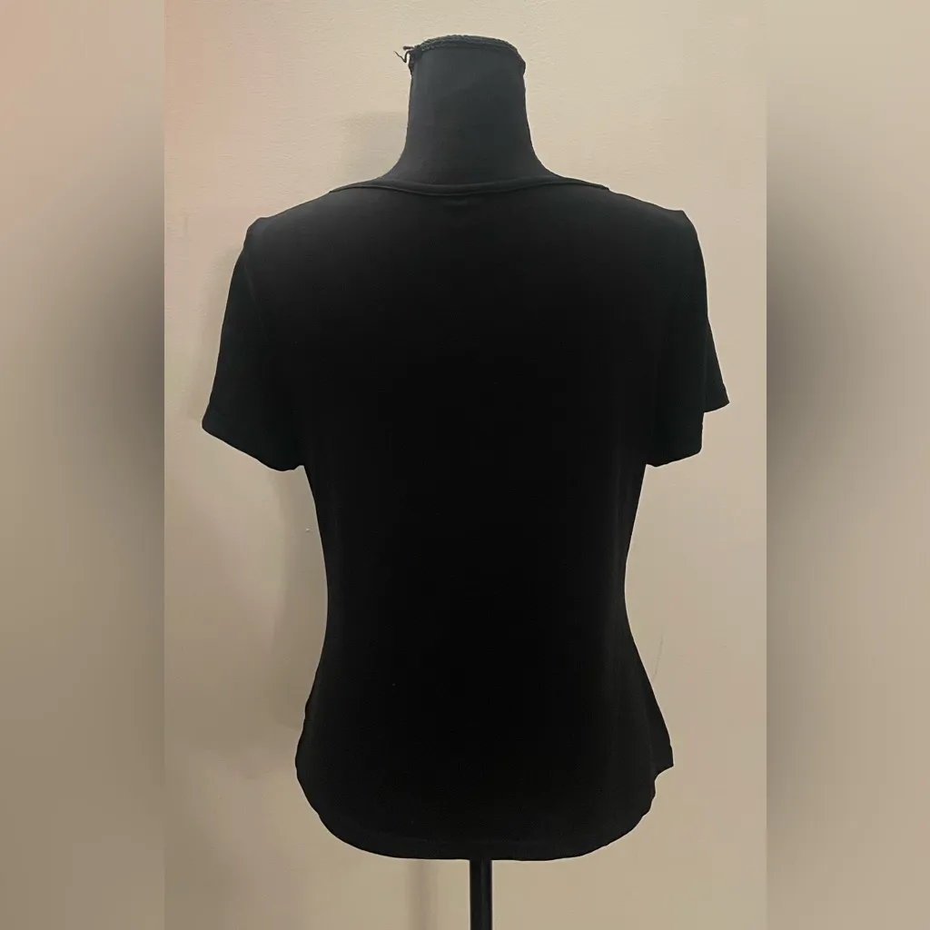 SHEIN- Black Square Neck Bodysuit Size XL - Image 4