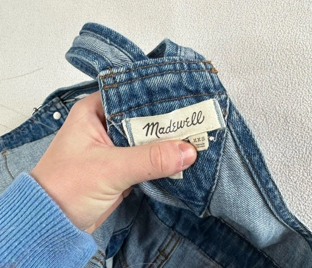 Madewell Raw Hem Shortalls - XXS - Image 4