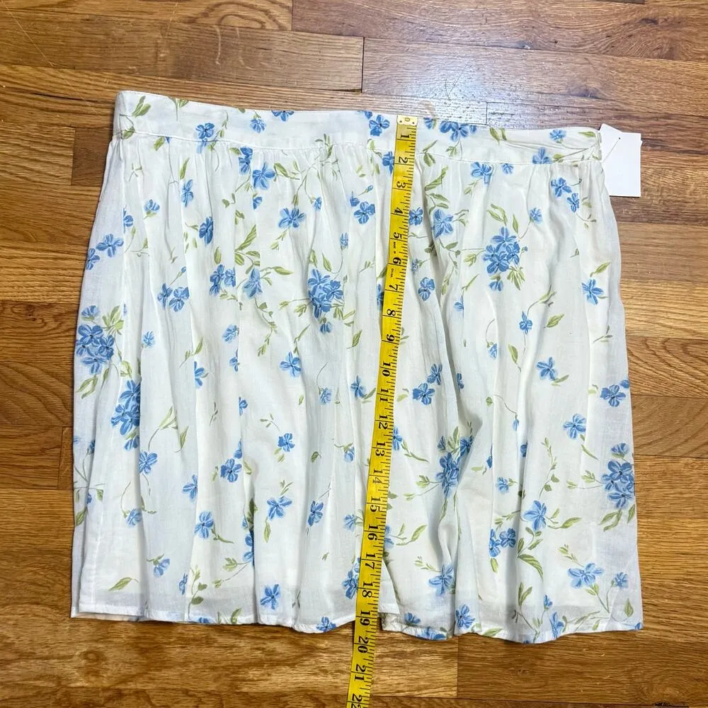 Abound Women 1X White Blue Floral Skirt Cottagecore Country Romantic Classic New - Image 3