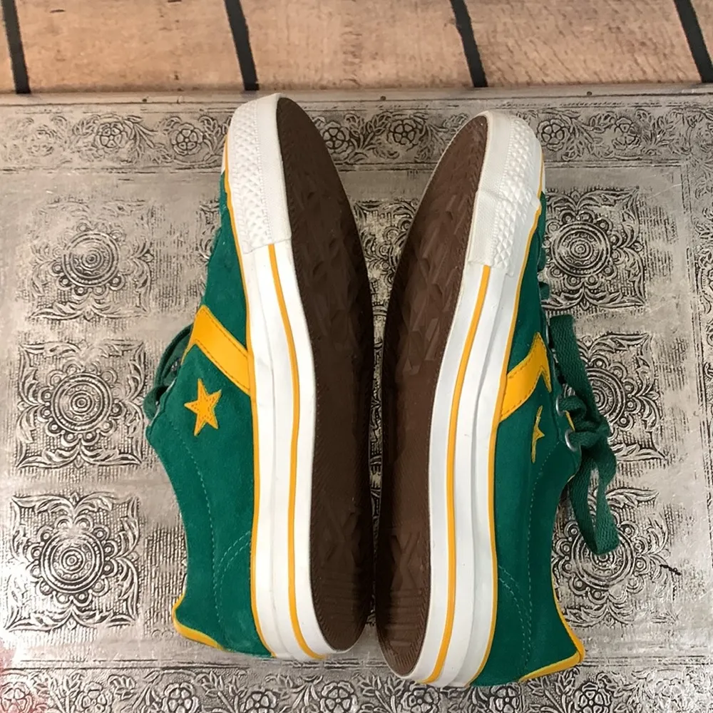 🚫SOLD🚫Vintage Converse One-Star Suede Green & Yellow Low-Tops Sz W7.5/M5.5 - Image 4