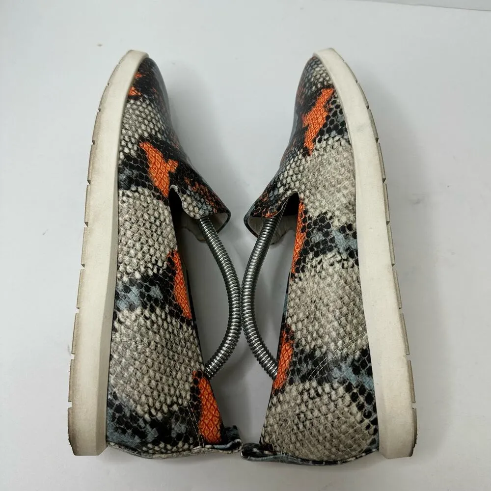 Franco Sarto size 7 Boston Snake Skin Embossed Leather Slip On Loafer Shoe - Image 6