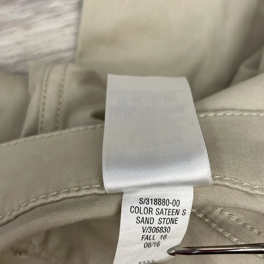 Beige Skinny Stretch Ankle Pants Zip & Button Closure Size 28/6 - Image 10