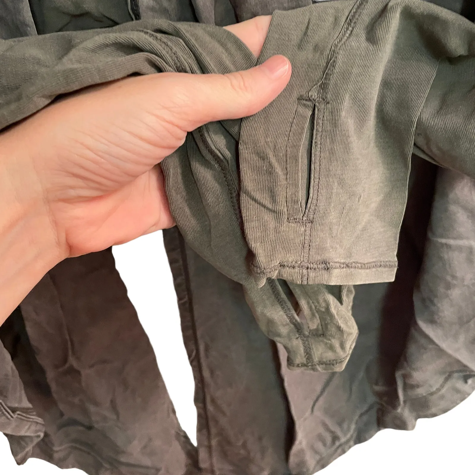 Lululemon Olive Draped Wrap Open Front - Image 5