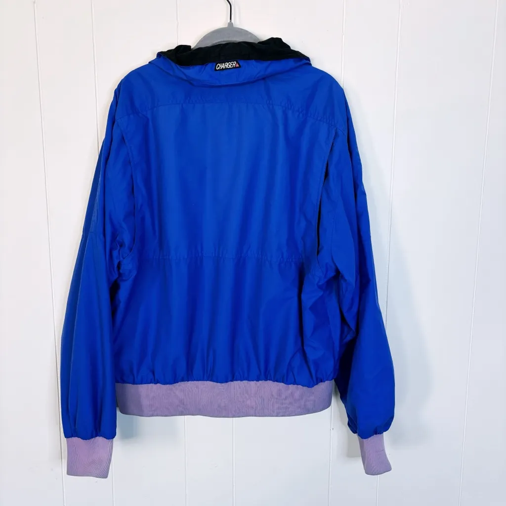 Vintage Pacific Trail Charger Blue and Purple Windbreaker Jacket M - Image 2