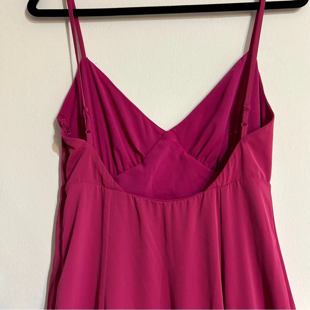 Abercrombie & Fitch Mermaid Slip Maxi Dress Fuchsia Size Small Petite - Image 10