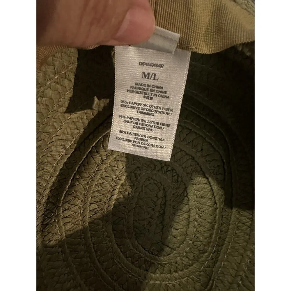 Madewell Floppy Brim Summer Straw Hat Size M-L Style MD832 Rope Accent Nautical - Image 2