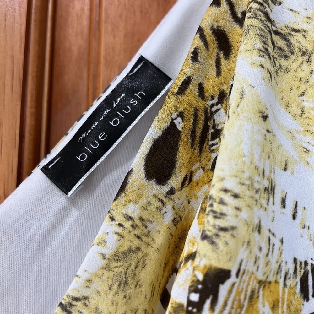 Blue Blush Wrap Dress - Animal Print Wrap Dress - Woman’s Size Medium - Image 2