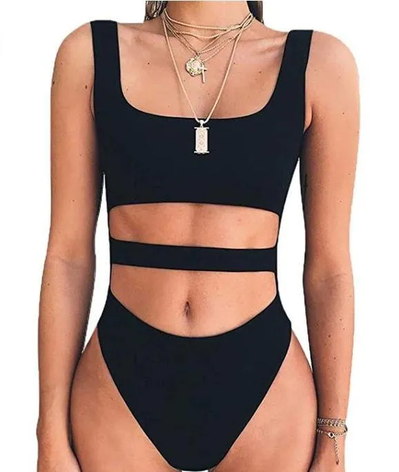 Black Cut Out Bodysuit - Image 2