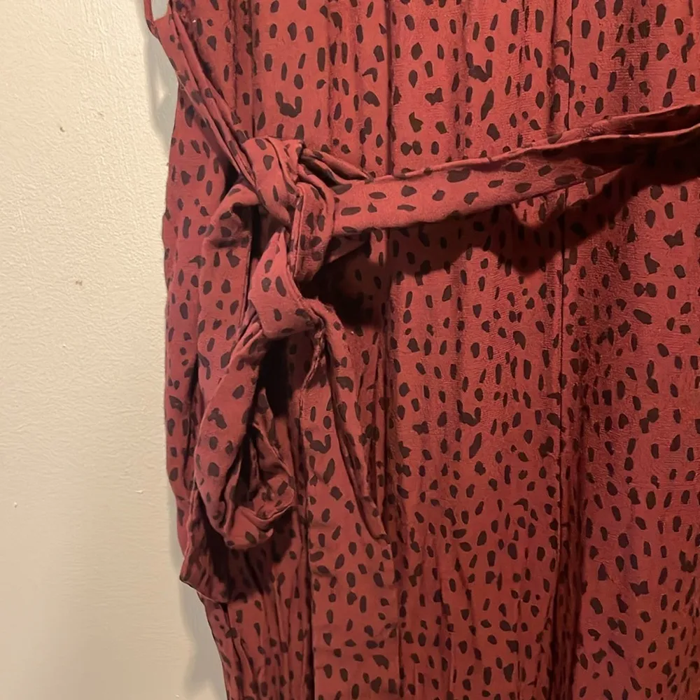 Rails- “Jet Rust Spotted” Wide Leg Jumpsuit Waist Cinch w/ Belt- Size Medium - Image 6