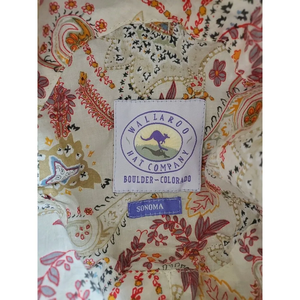 Wallaroo Sun Hat Women Small Sonoma Cotton Bucket Black Lined Travel Beach Pool - Image 5