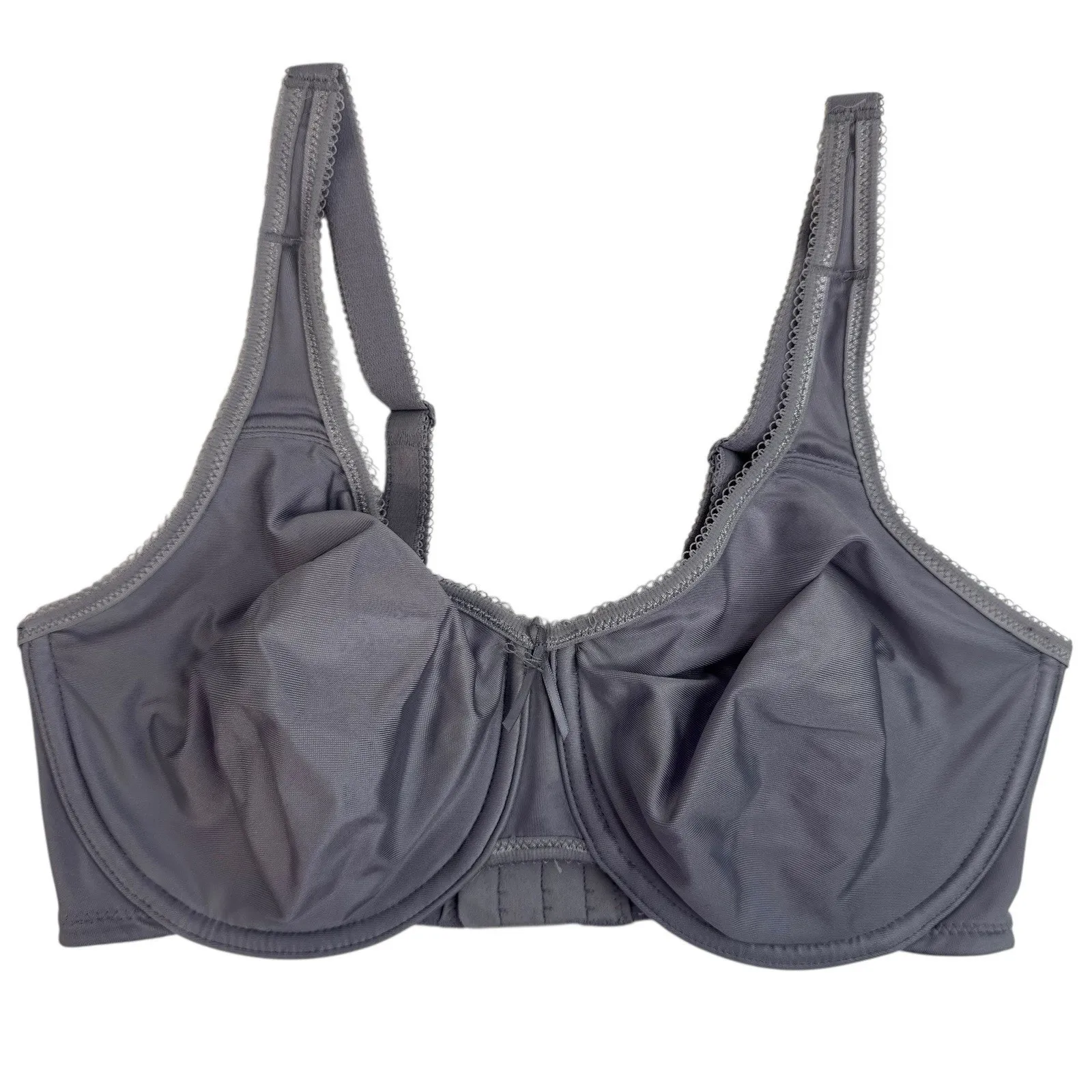 Wacoal 34DD Bra Basic Beauty Full Figure Seamless Underwire Unlined Gray 855192 - Image 2
