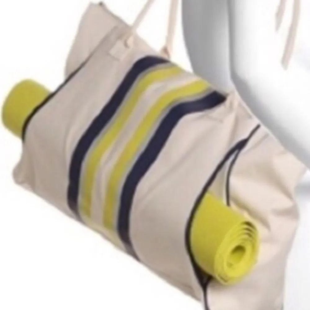 Gym Tote Bag + Yoga Mat Tan - Image 4