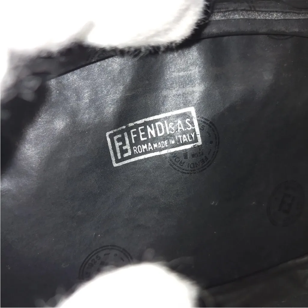 Fendi Black Crossbody Bag with Multicolored Logo Accents with COA EUC - Image 8