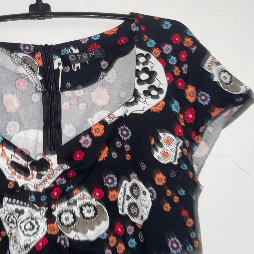 Halloween Day Of The Dead Sugar Skull Dress Oten Size Large - Image 4