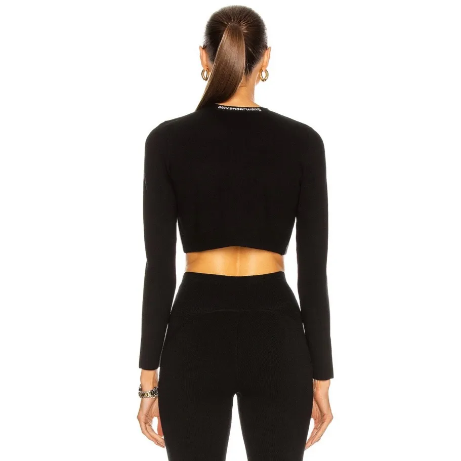 Alexander Wang Logo Cropped Cardigan - Image 3