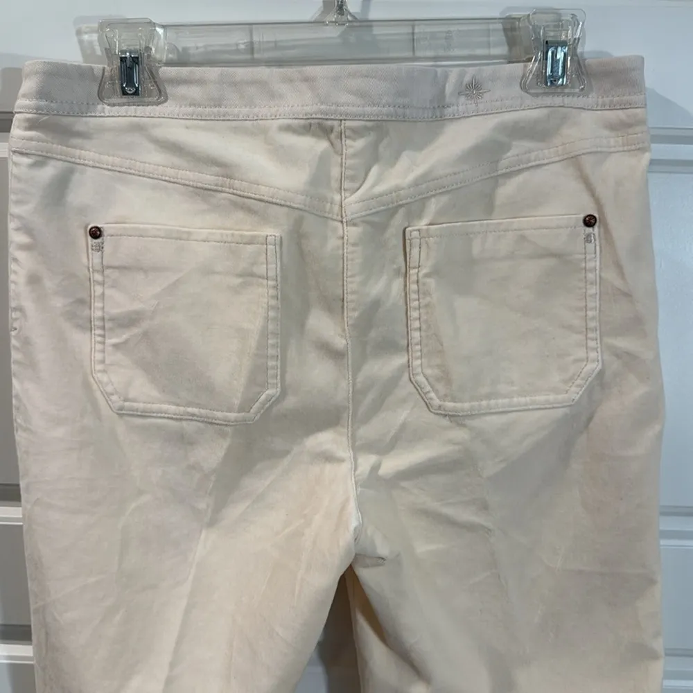 Anthropologie Leifsdottir Ivory Velour Tie Lace Up Ankle Pants - Image 9