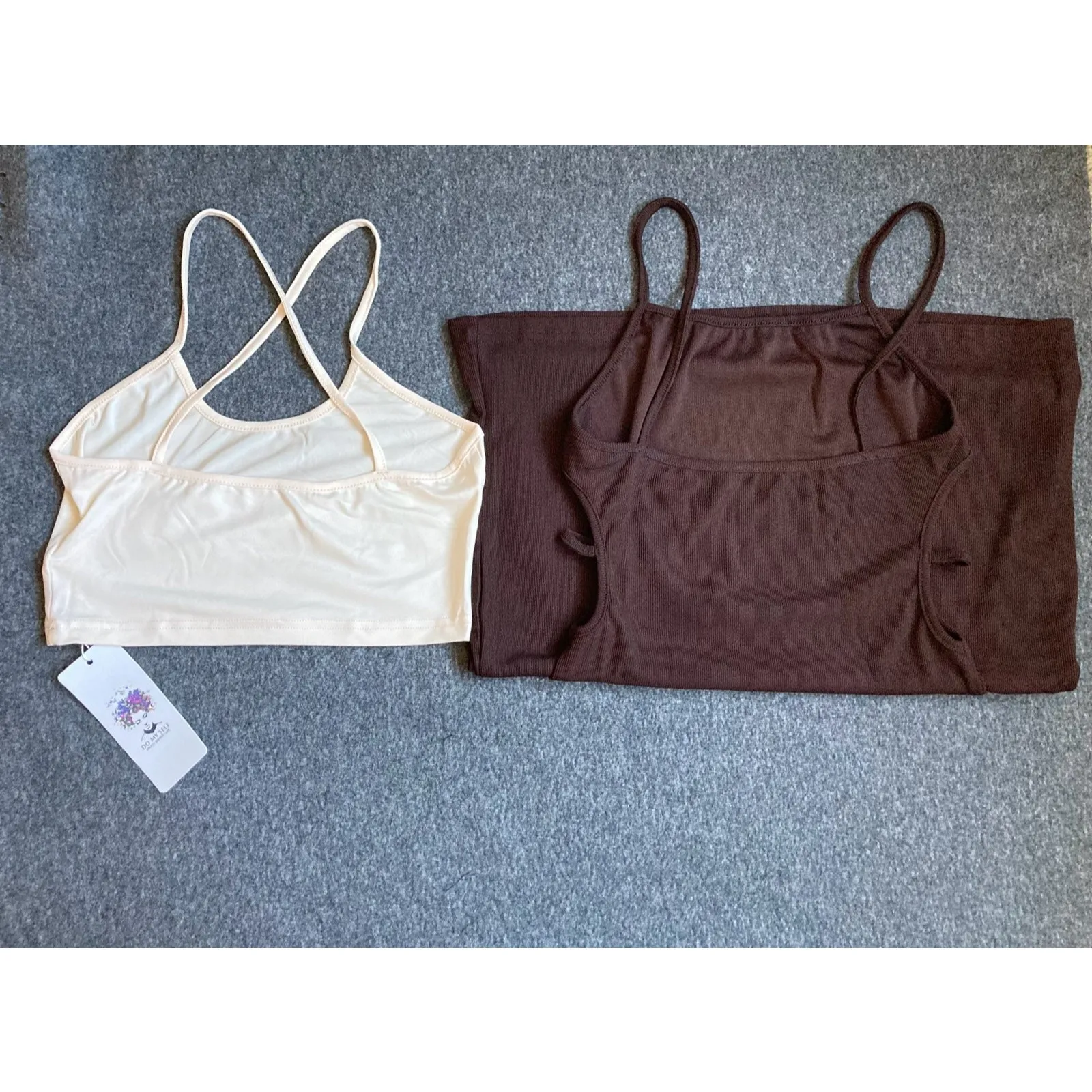 Coffee Casual Simple Versatile Elegant Sexy Charming Women's Sling Long new Brown - Image 5