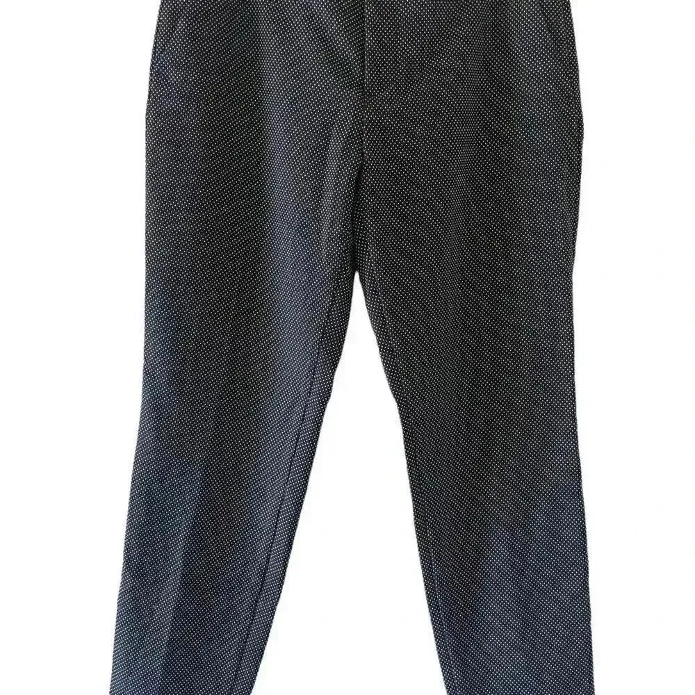 Zara Women’s Black Polka Dots Slim Fit Casual Office Soft Pants SZ 4 #1135 - Image 4