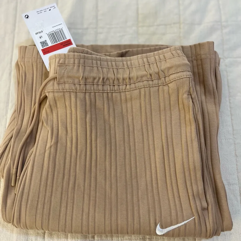 Women’s Nike Ribbed Jersey Wide Leg Pants - Image 3