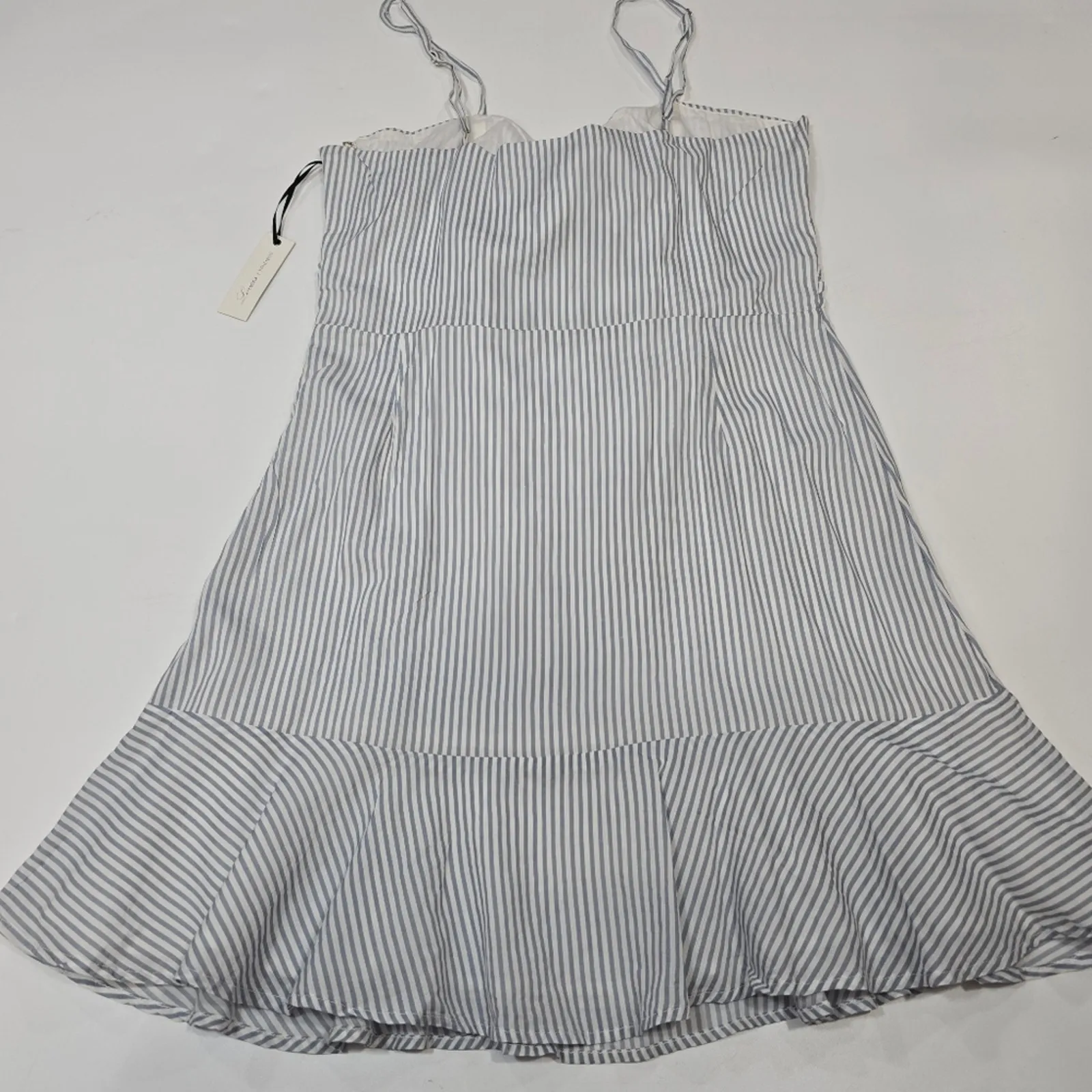 Lovers and Friends Lemon Lime Dress in Blue Jay Stripe Medium - Image 12