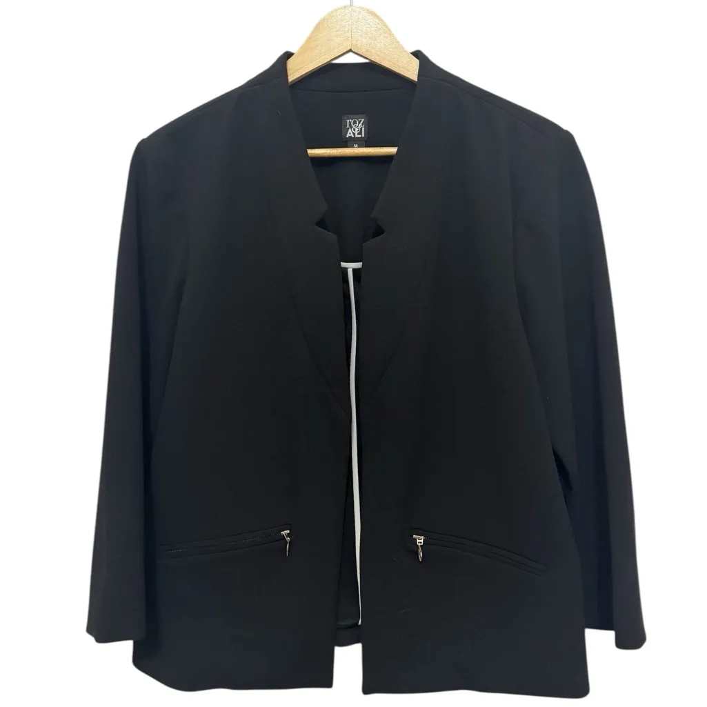 Roz & Ali Black Suit Jacket Open Size M - Image 3