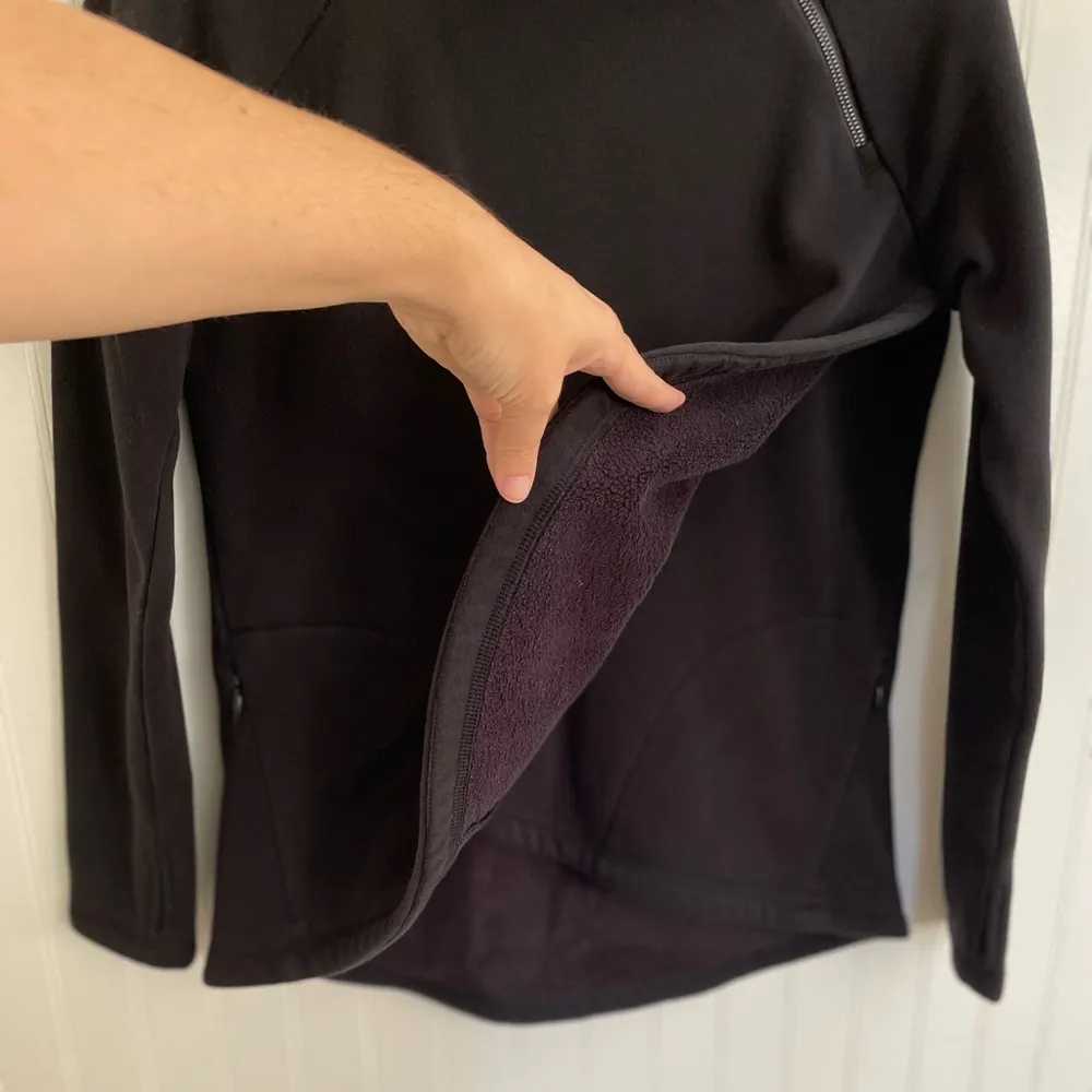 ATHLETA Cozy Karma Asym Pullover Wrap-Front Asymmetrical in Black Size S - Image 11