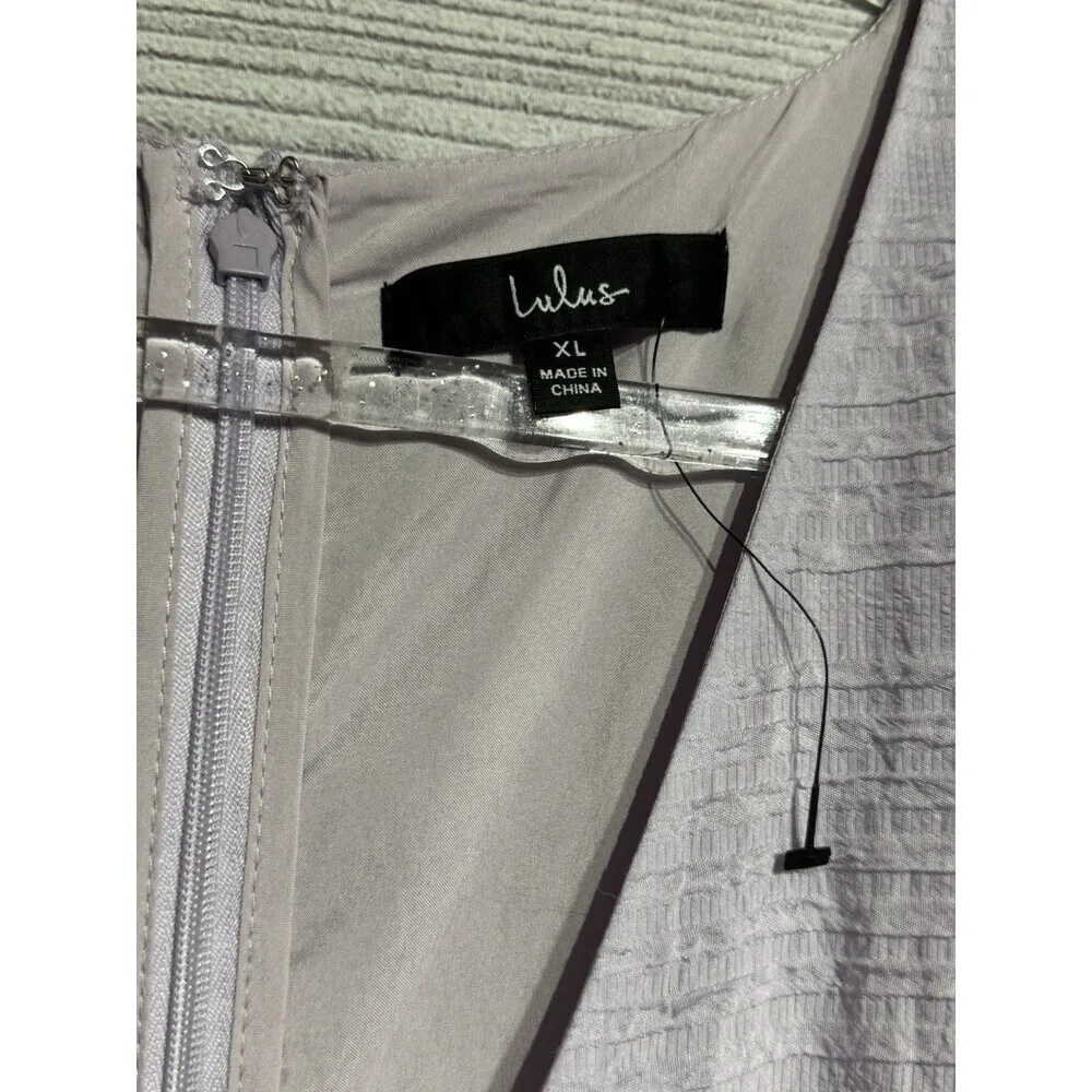 Lulus Women's Capture Your Heart Lavender Tiered Puff Sleeve Midi Dress Size XL - Image 6