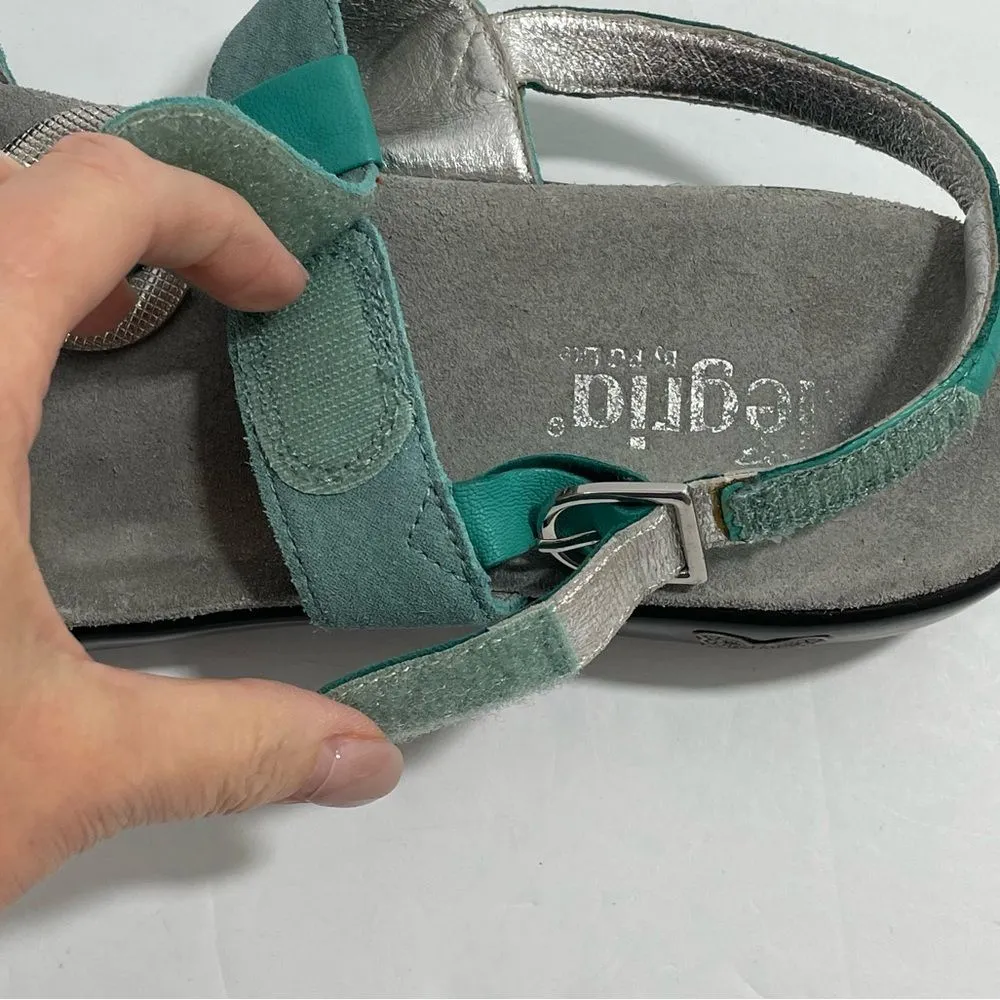 Alegria Sandal Julie Metallic Aqua Slingback Women’s Shoes Size US‎ 10 | EU 40 - Image 7