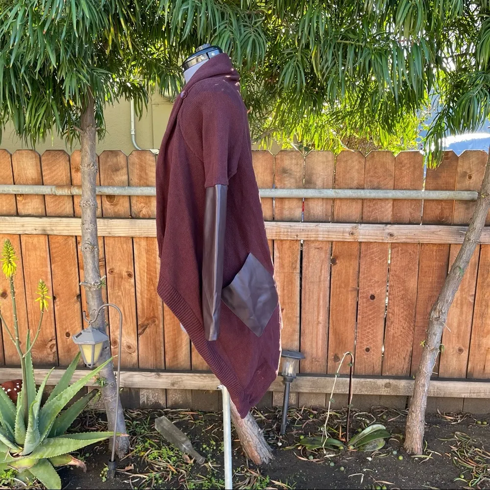 Blank NYC Drape Front Mixed Media Jacket size S - Image 3