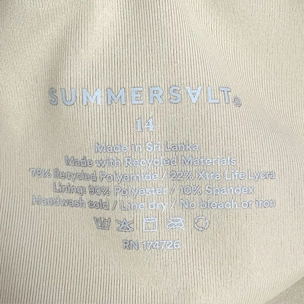 Summersalt Perfect Wrap One Piece Swimsuit Size 14 Leopard Black UPF 50+ - Image 14