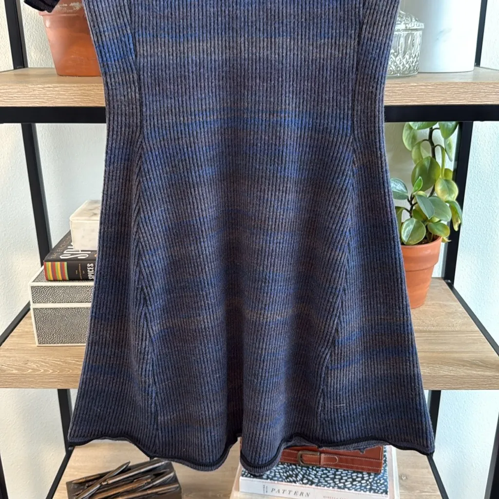 Athleta Space Dye Wool Blend Fit & Flare Rib Knit Dress, XS - Image 5