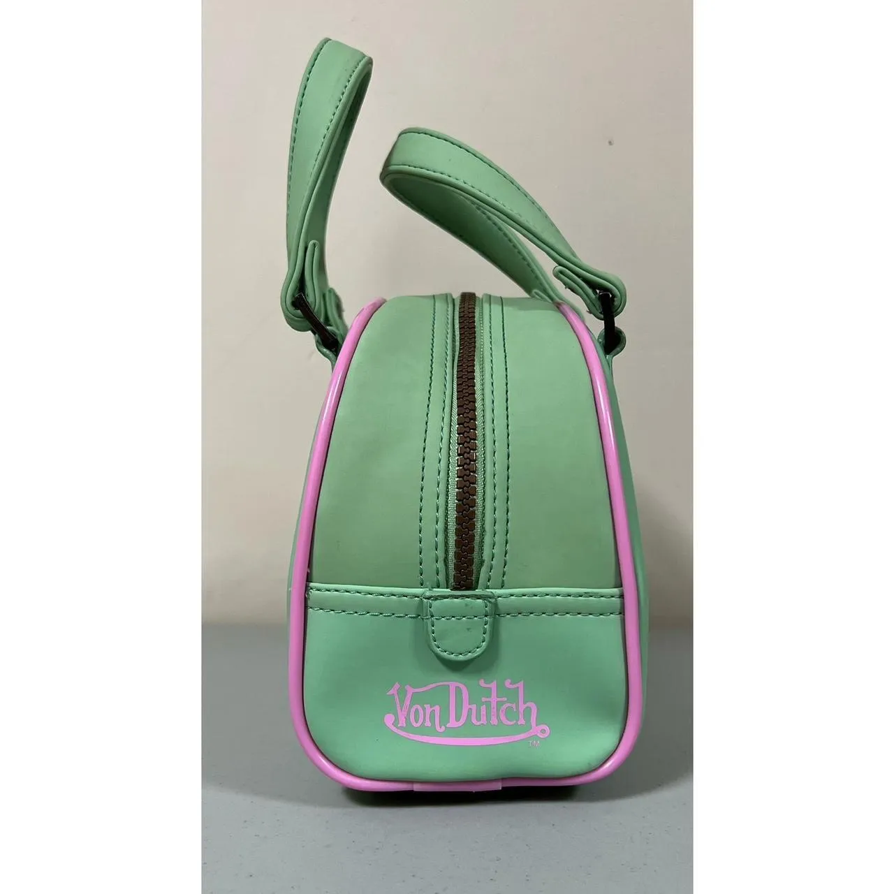 Mint Green Pink Mini Bowling Bag Purse Handbag Pocketbook Satchel 💚🩷 - Image 7