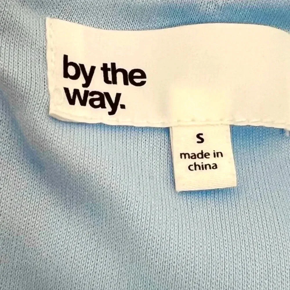 By the Way Sammie V-Neck Skater Dress Open Back Straps Light Blue Size S Revolve - Image 8