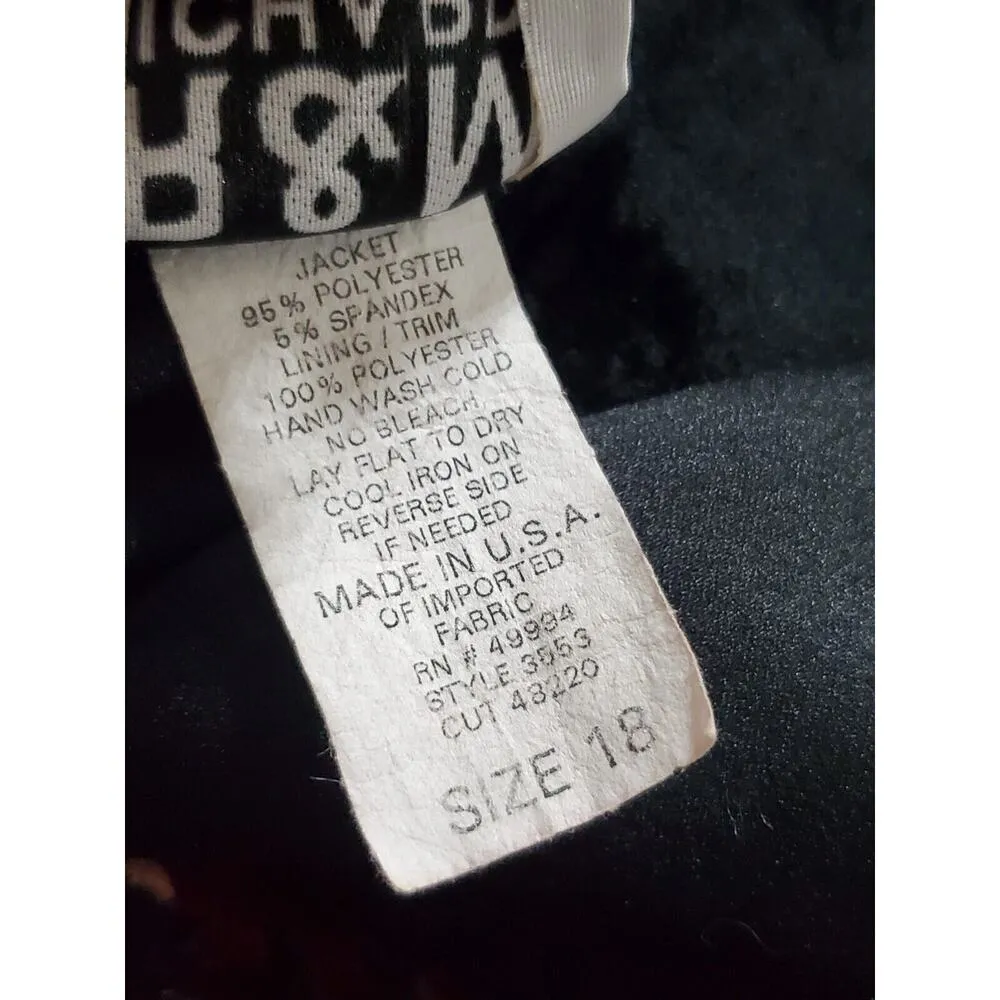 R&M Richards Women Burgundy Floral Polyester Collared Long Sleeve Shirt Size 18 - Image 10