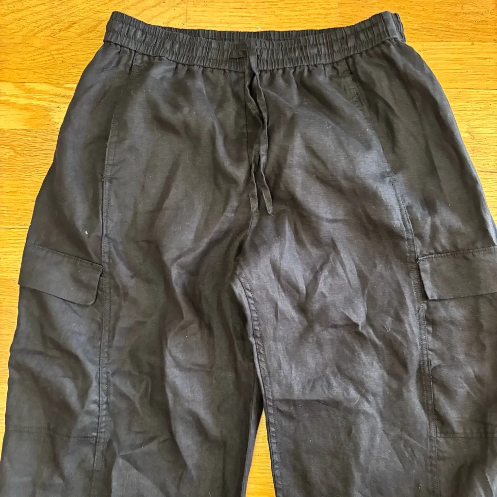 Everlane Cargo Curve Flax Barrel Leg Gorpcore Preppy Fisherman Coastal Pants M - Image 3