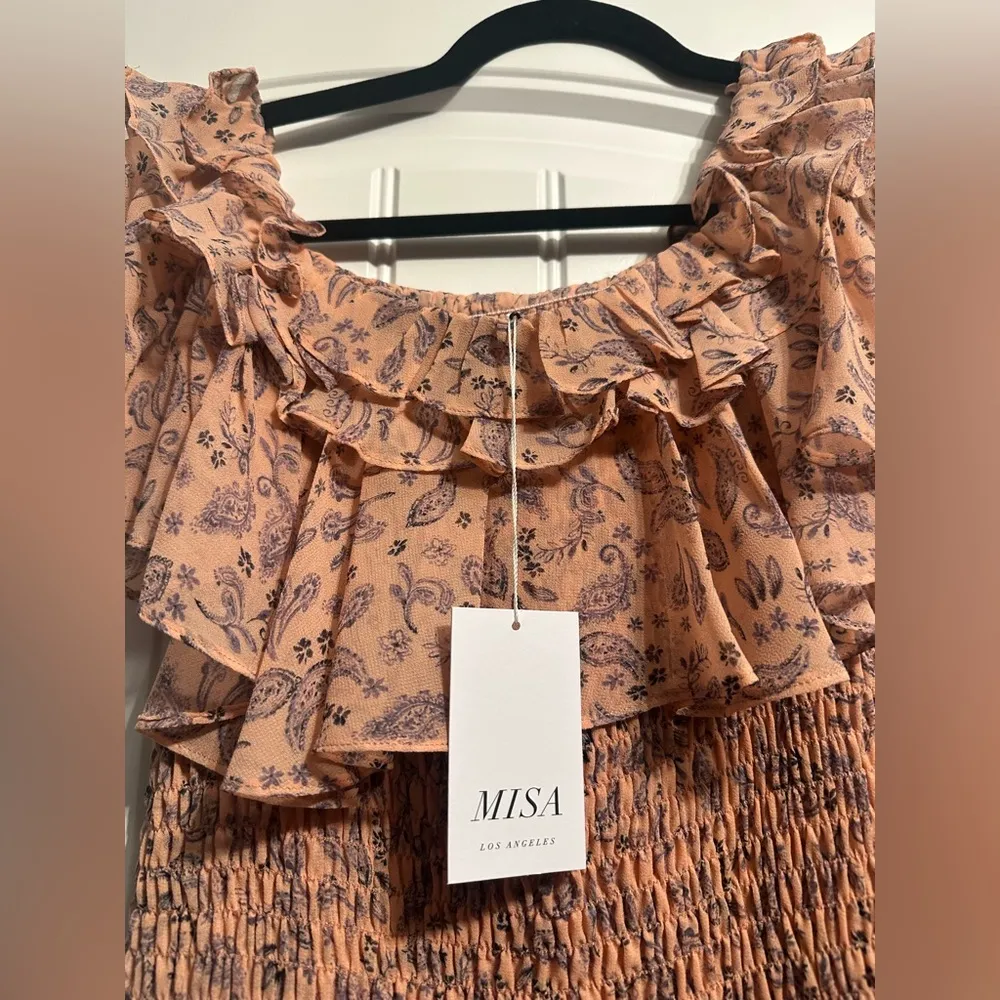 New with tags MISA Los Angeles Giada Dress In Rose Paisley - Image 8