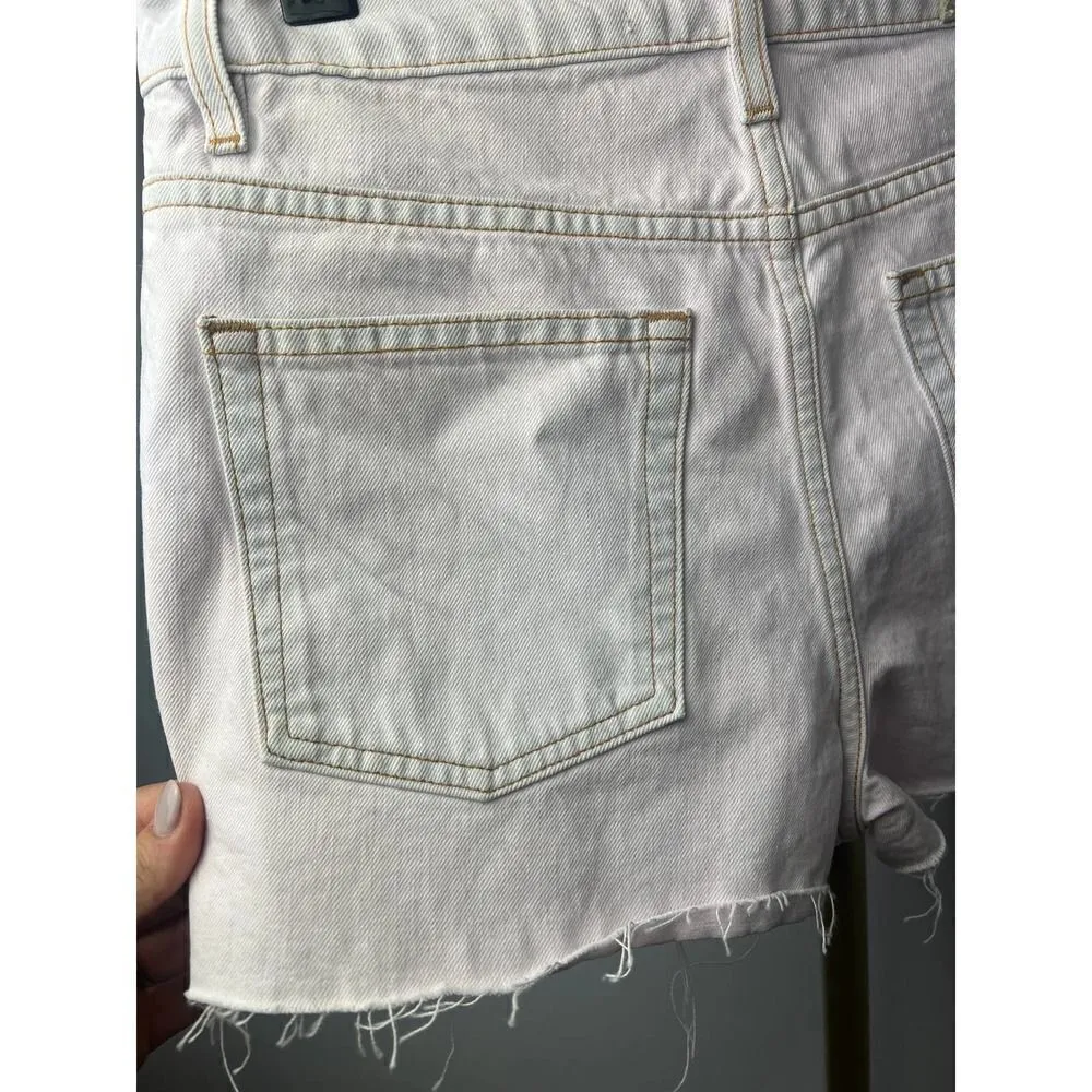 IRO Light Pink Button Fly Denim Shorts NWT Sz. 26 - Image 4