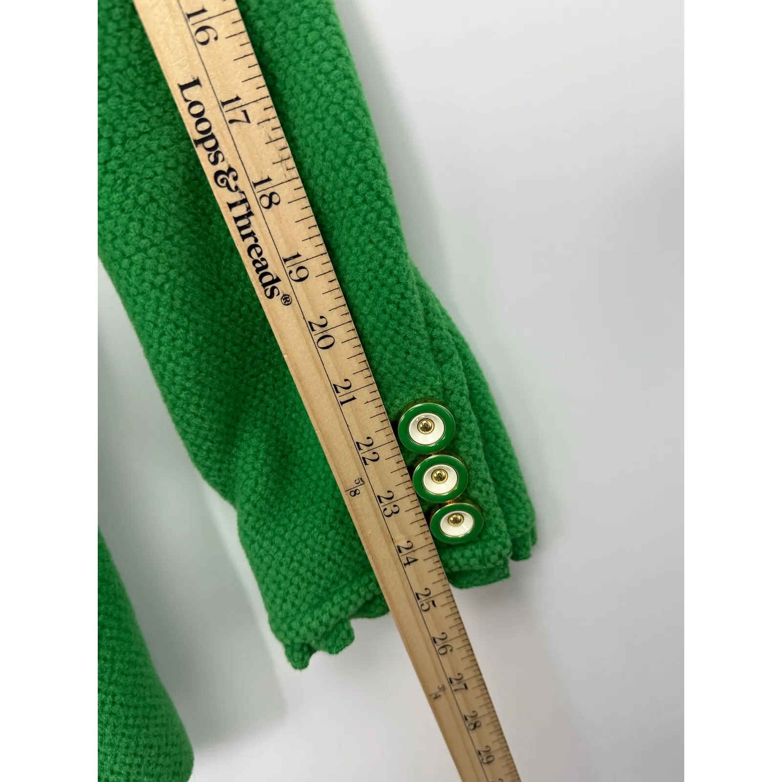 Juicy Couture Y2K Kelly Green Wool Angora Peacoat Jacket Size Small - Image 7