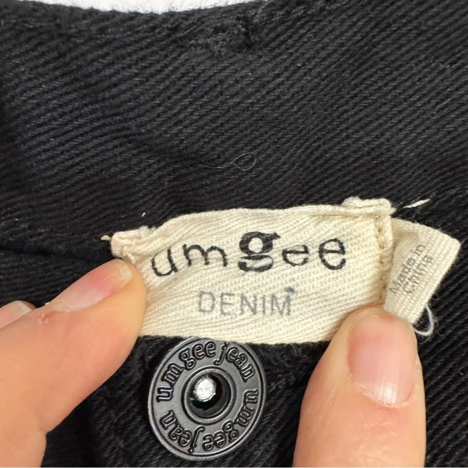 Umgee Black Wide Leg Cropped Jeans Women’s 7 Casual Classic Denim New - Image 6