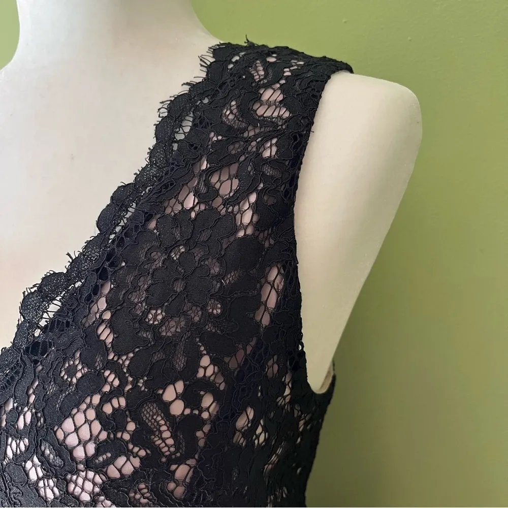 LOFT black lace dress tall - Image 4