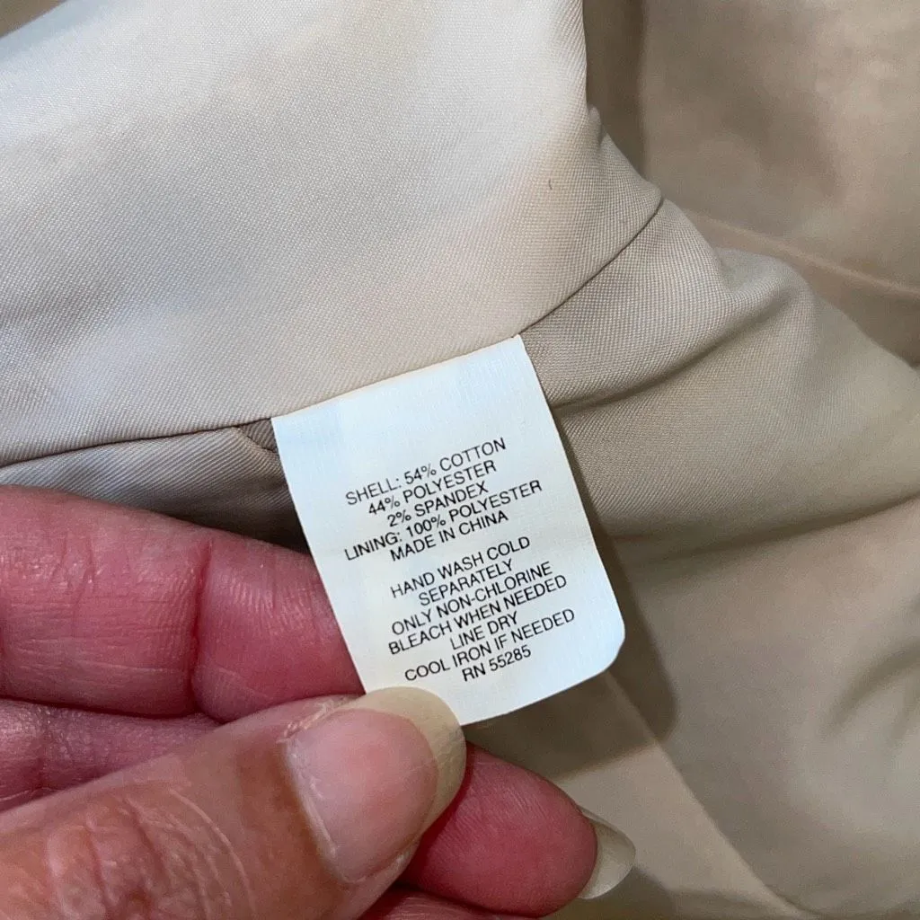 Express Design Studio Womens Open Front Irridescent Brocade Bolero Beige Size 6 Tan - Image 5