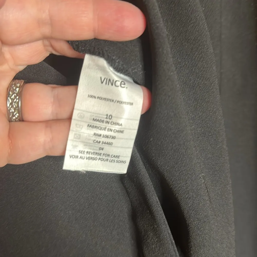 VINCE. Button Down Black Jumpsuit Size 10 - Image 15