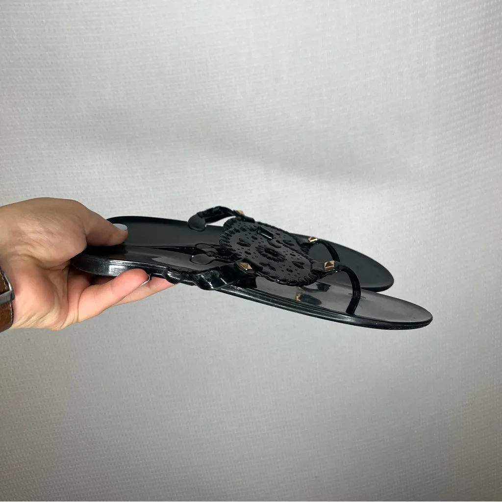 Jack Rogers | Size‎ 8 Flip Flops Black Sandals Elegant and Comfortable - Image 3