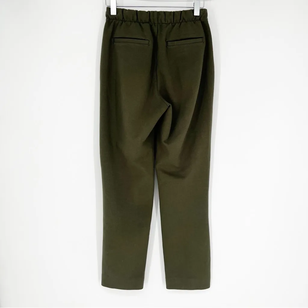Everlane Pull On Straight Leg Pants XS Green‎ - Image 3