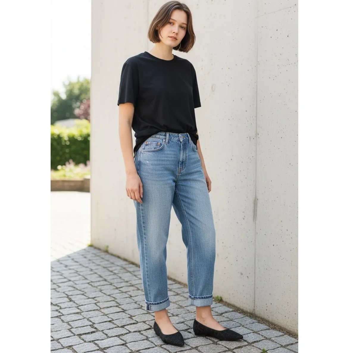 Carolyn Tucker Women Black Leopard Sparkle Pointed Toe Low Block Heels Shoes 6 - Image 2