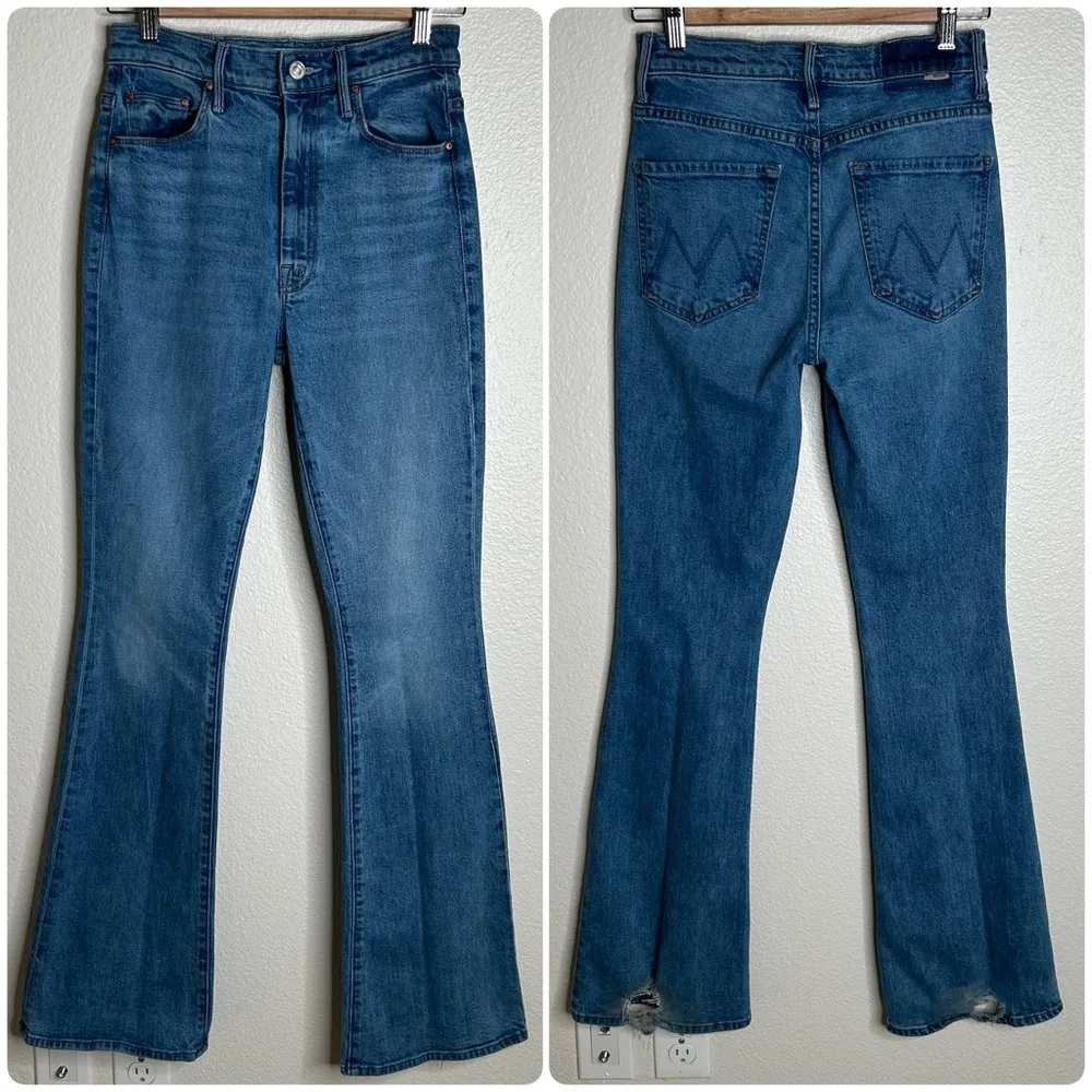 Mother High Waisted Weekend Slice Heel jeans Belle De Jour 26 Blue - Image 2